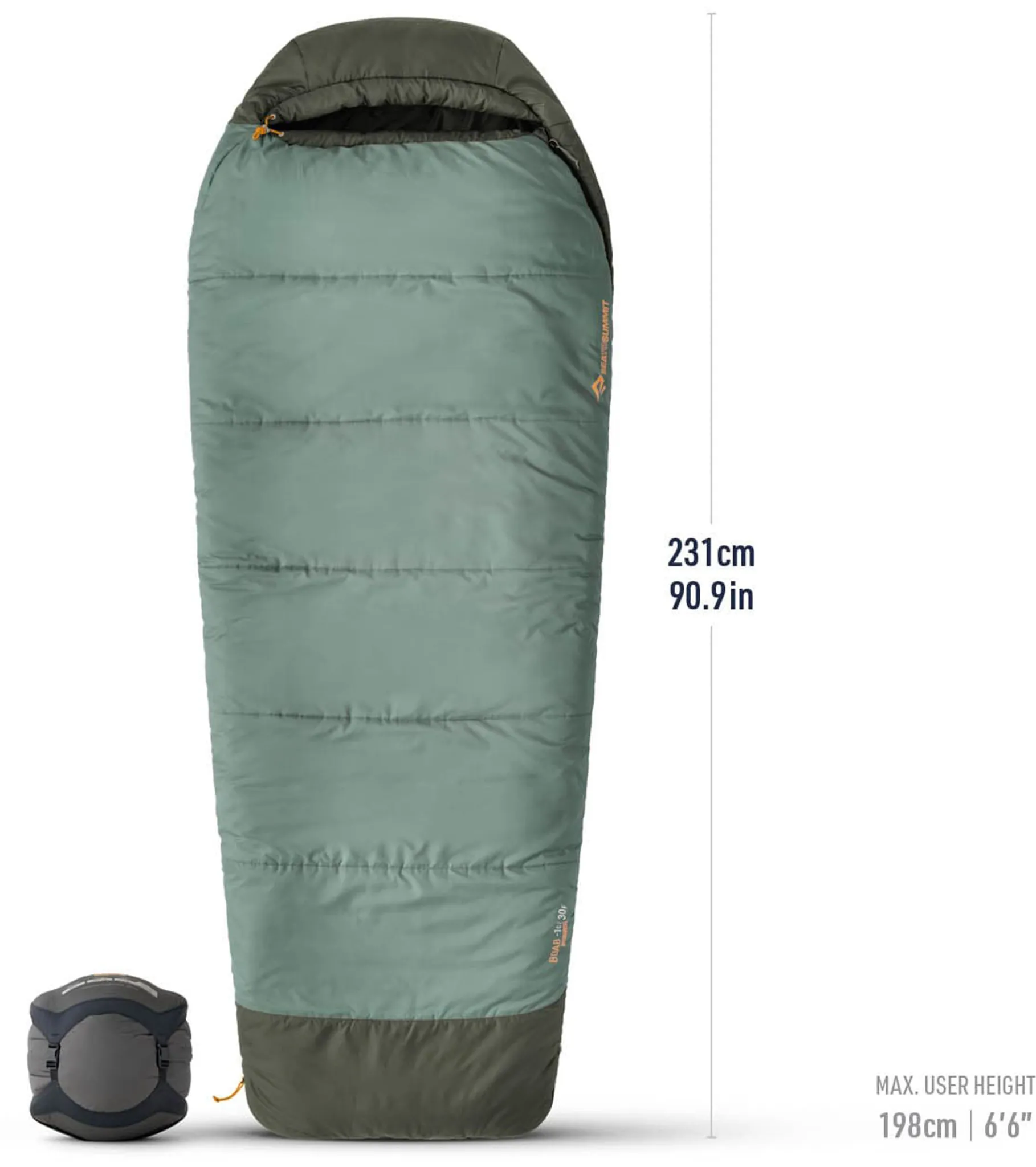 Boab Synthetic Sleeping Bag -1C/30F Long Fibersovepose