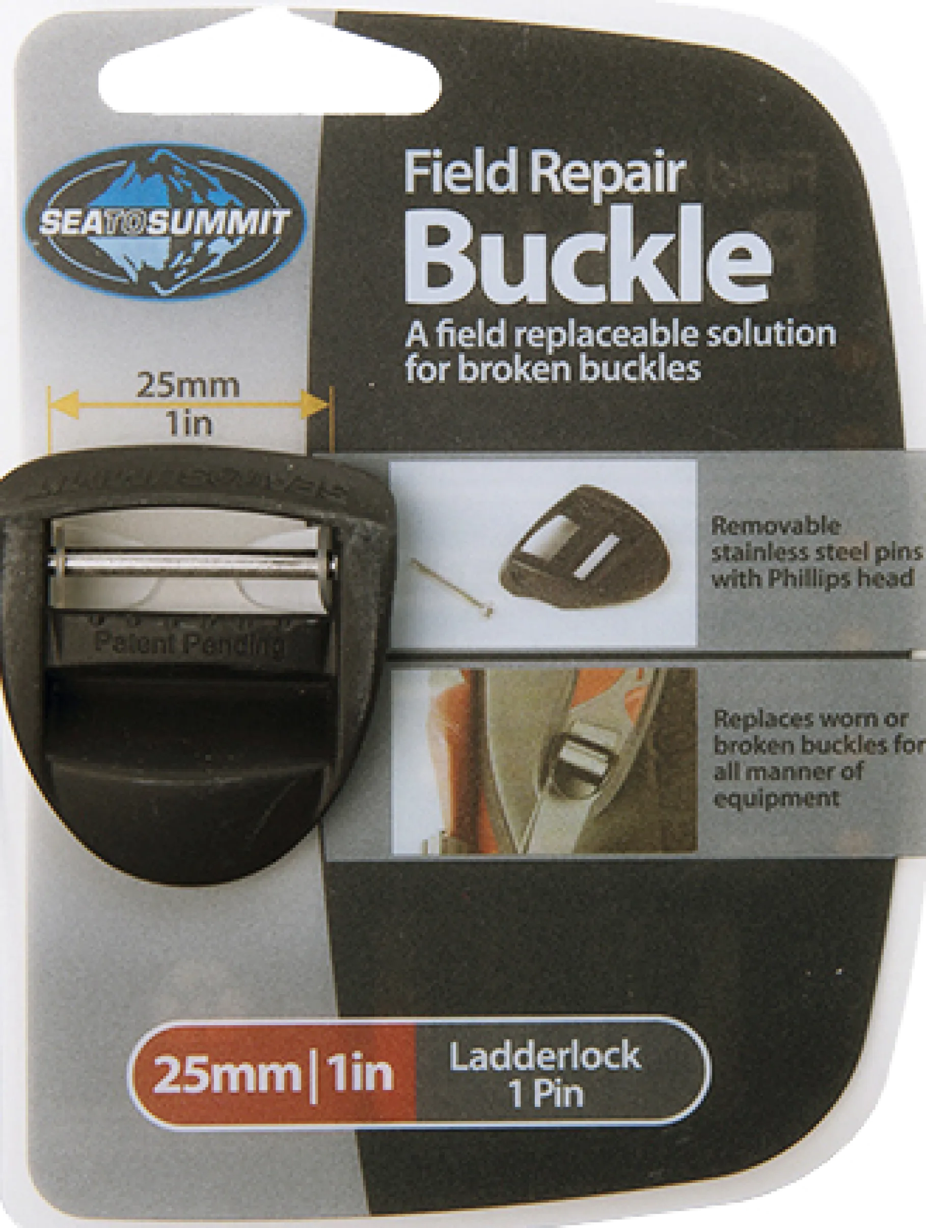Buckle 25 mm Ladderlock, 1 Pin