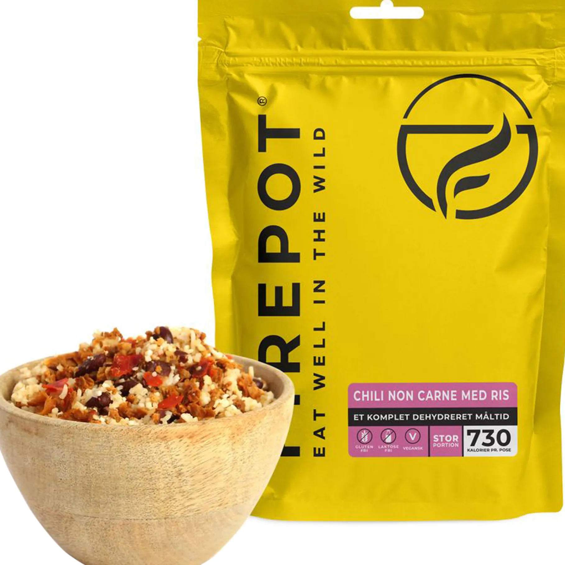Chili non Carne med Ris, Stor Portion