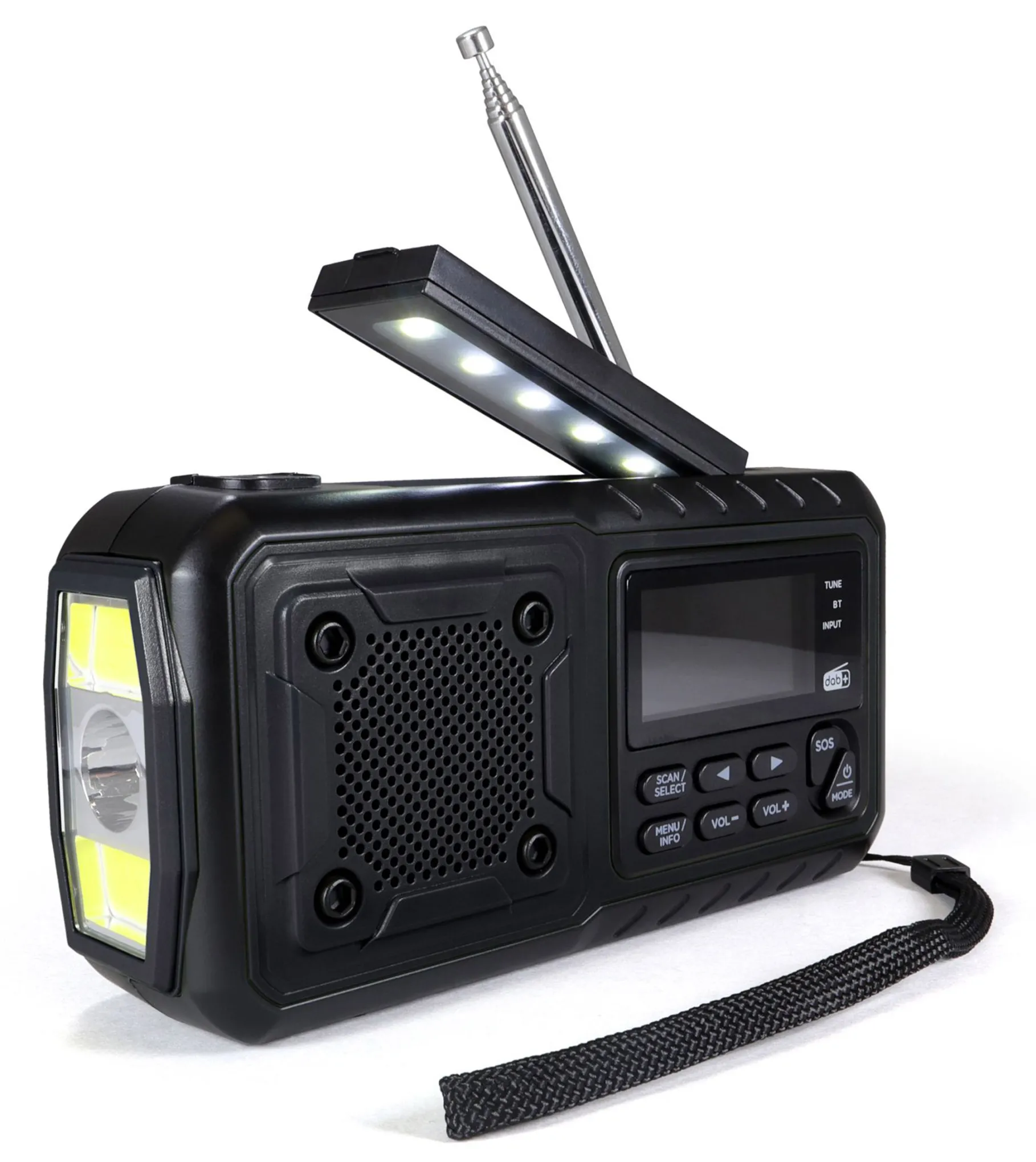 Crank Radio Multi DAB+ Nødradio med Håndsving