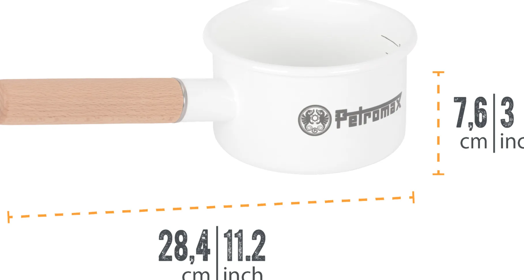 Enamel Pan 0.5L White