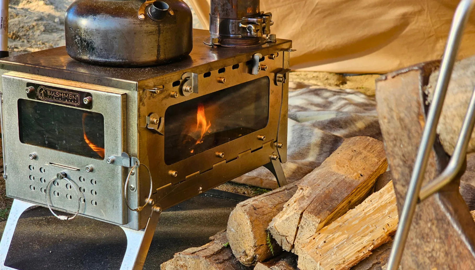 Fastfold Compact Camping Stove with 2 Windows