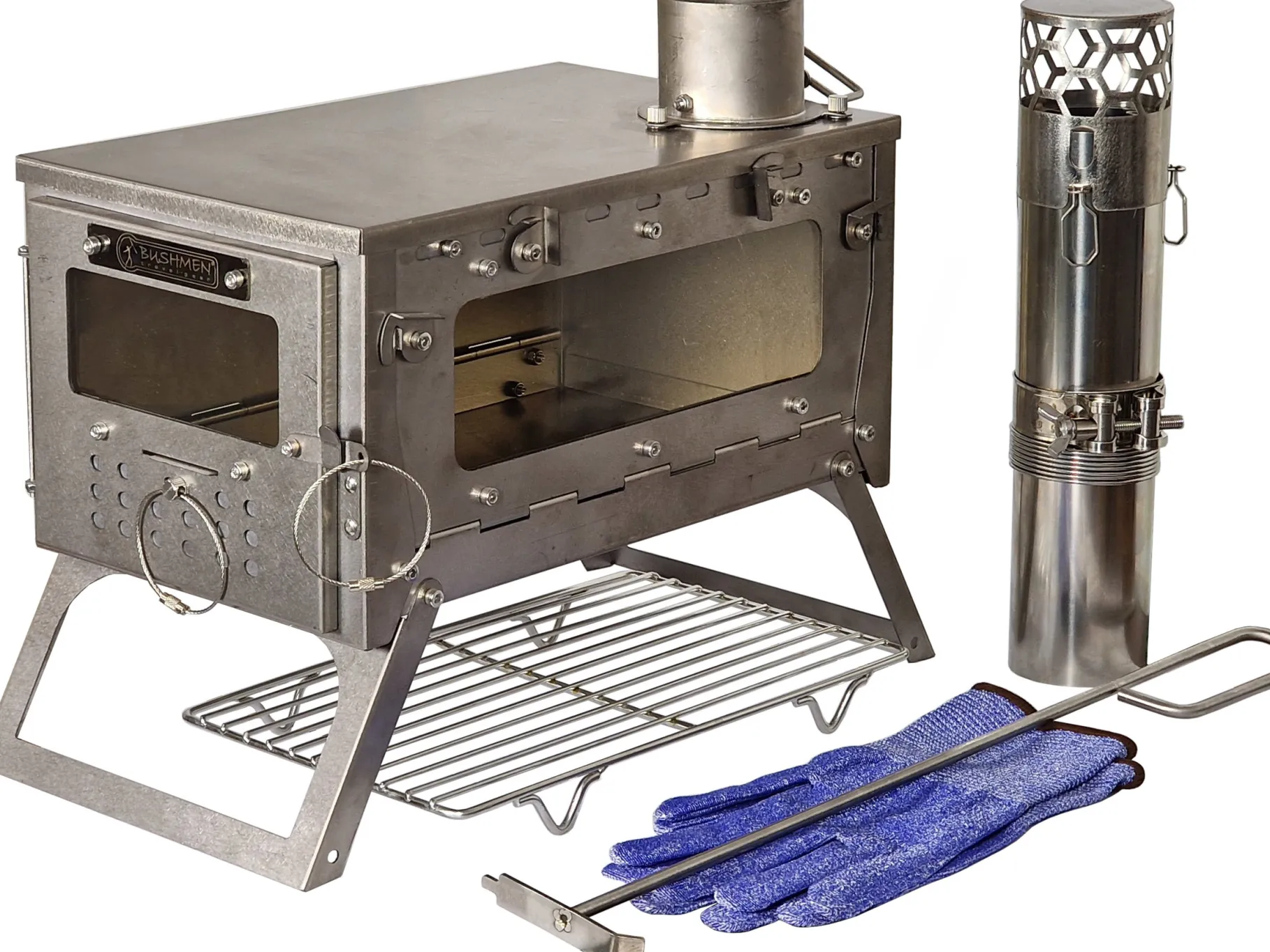Fastfold Titanium Camping Stove with 2 Windows