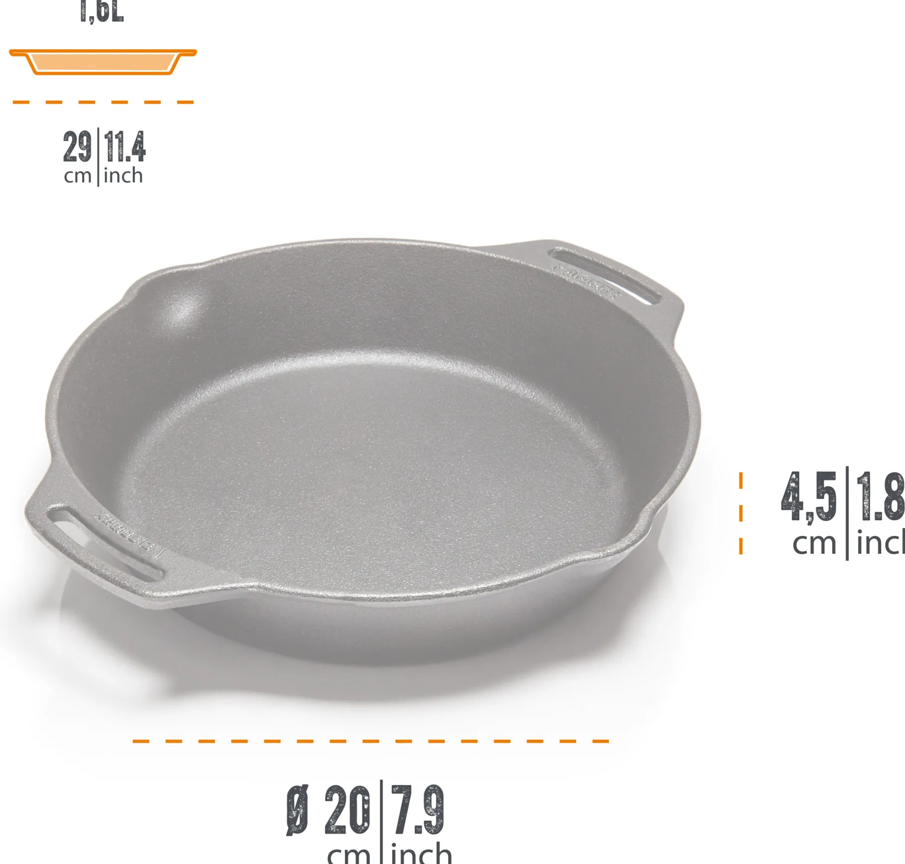 Fire Skillet w/Two Handles FP25H