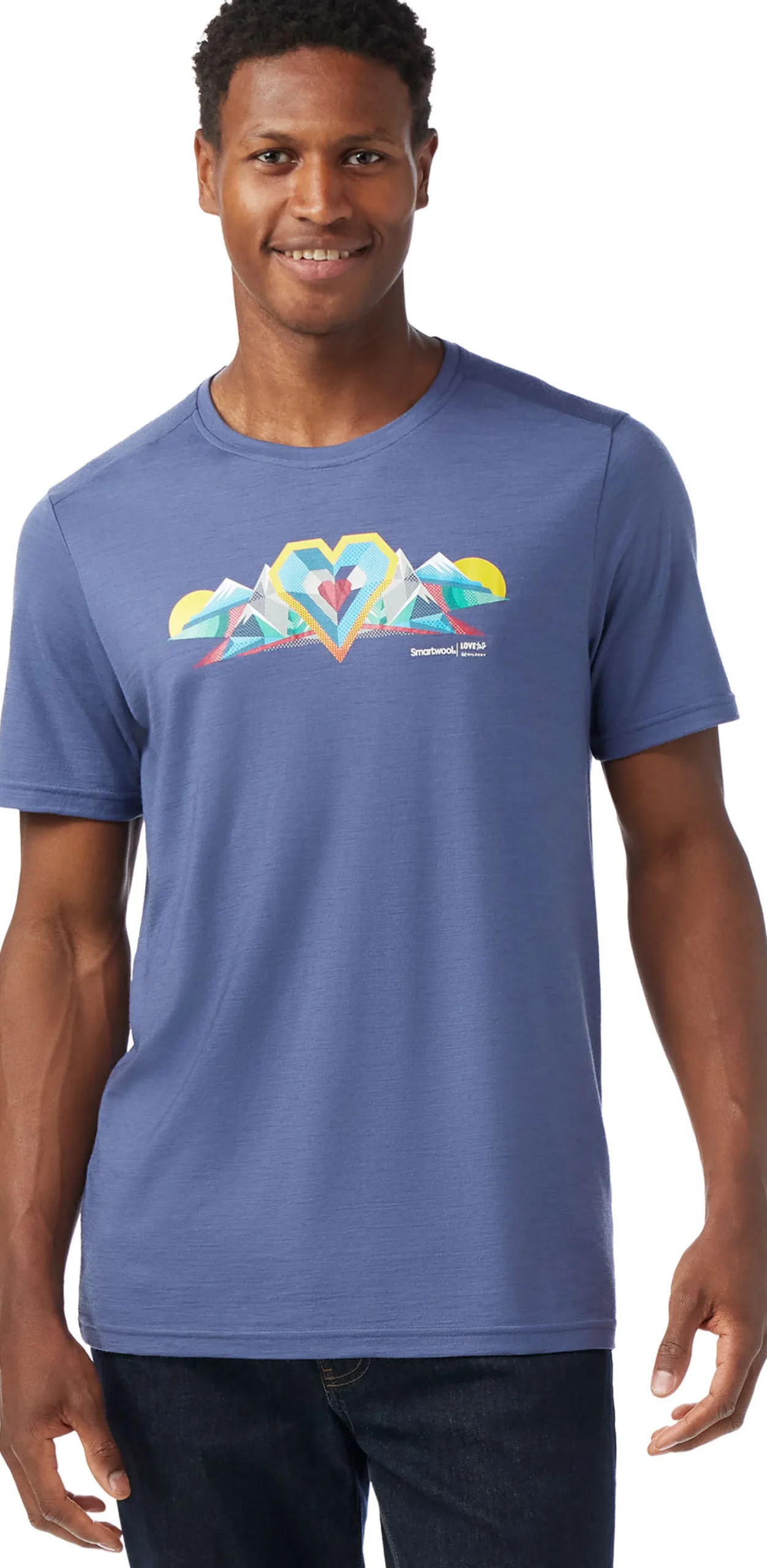 Geo Peaks Active Short Sleeve Graphic Tee Herre
