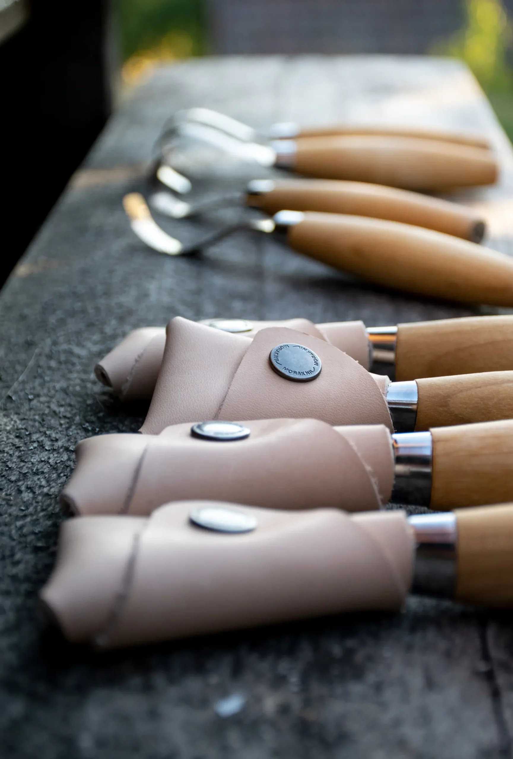 Hook Knife 163 Double Edge with Leather Sheath (S)