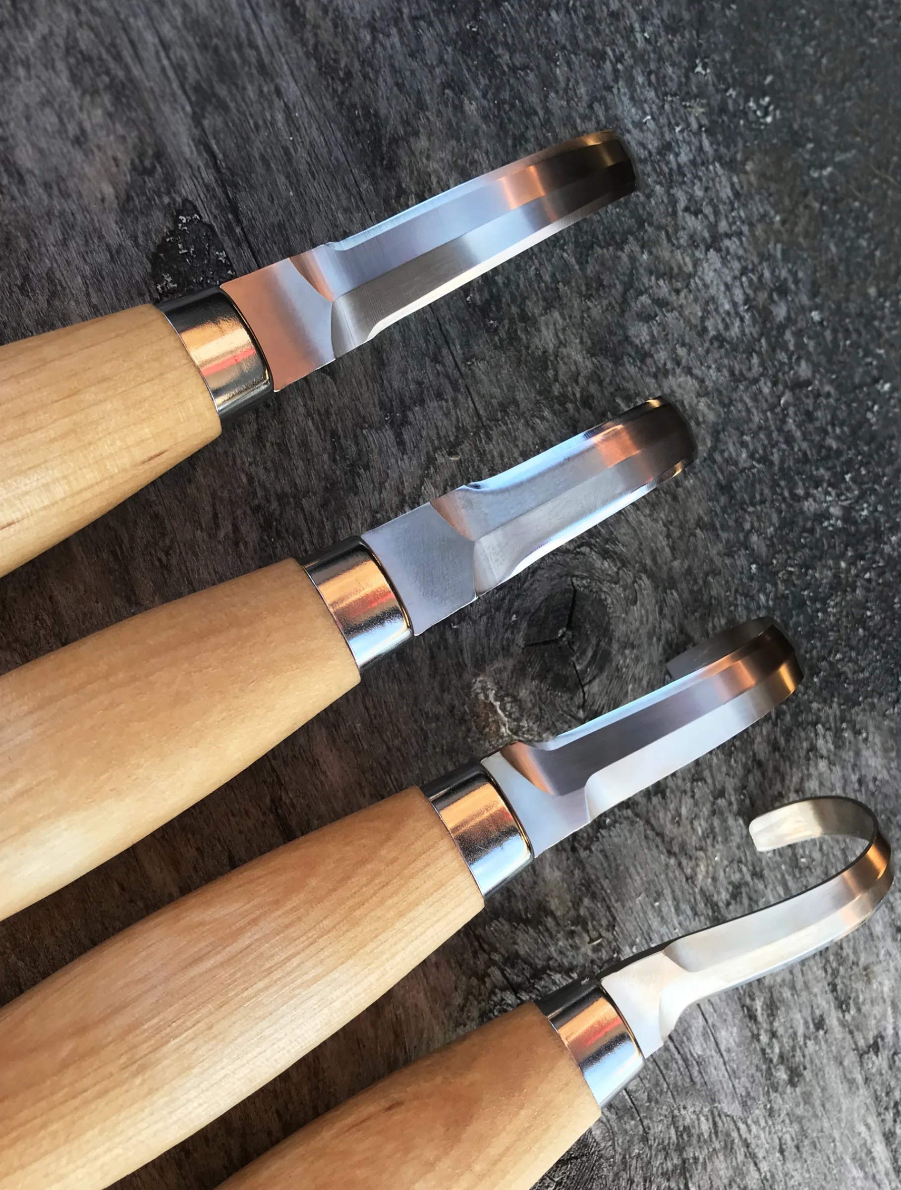 Hook Knife 162 Double Edge with Leather Sheath (S)