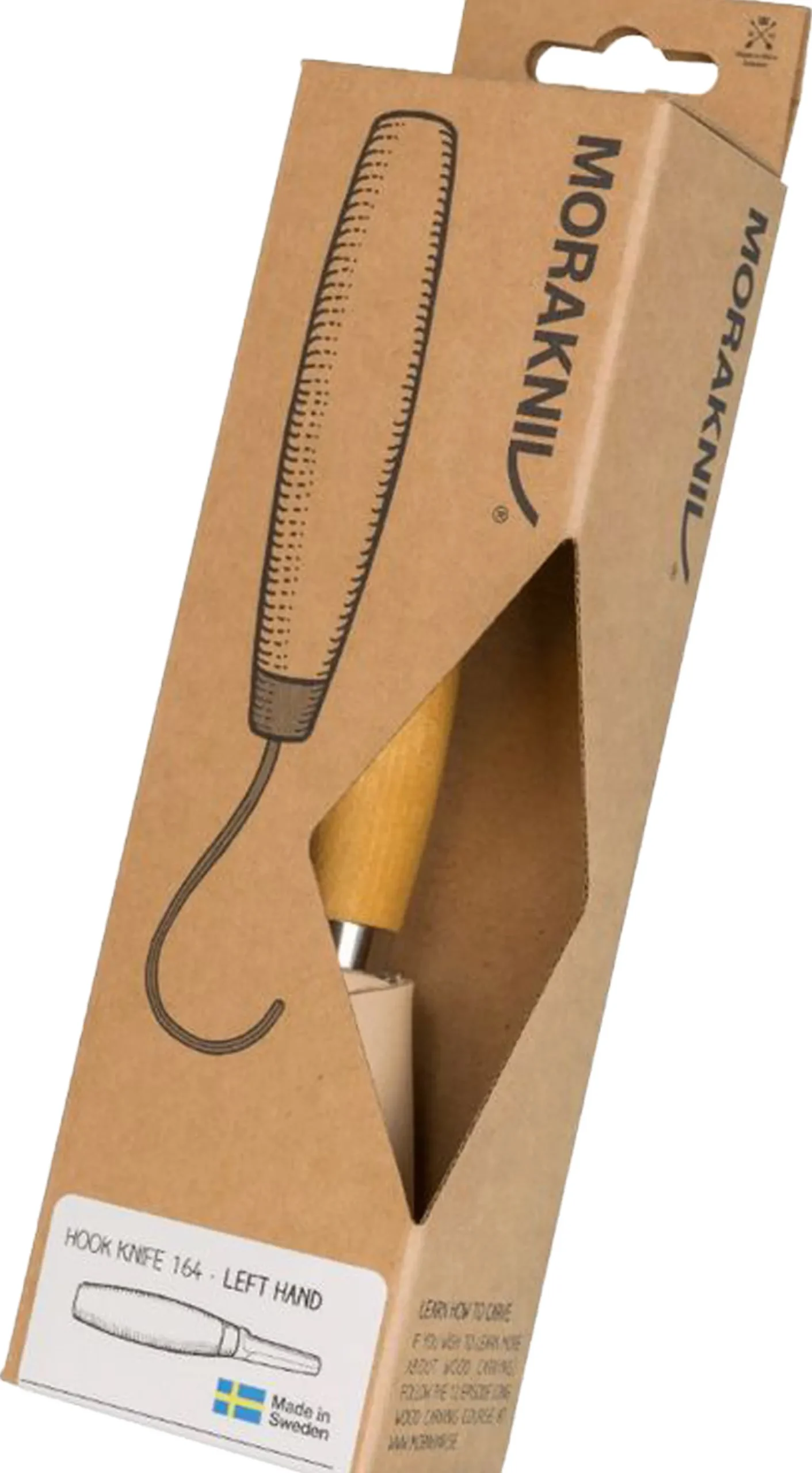 Hook Knife 164 Left Hand with Leather Sheath (S)