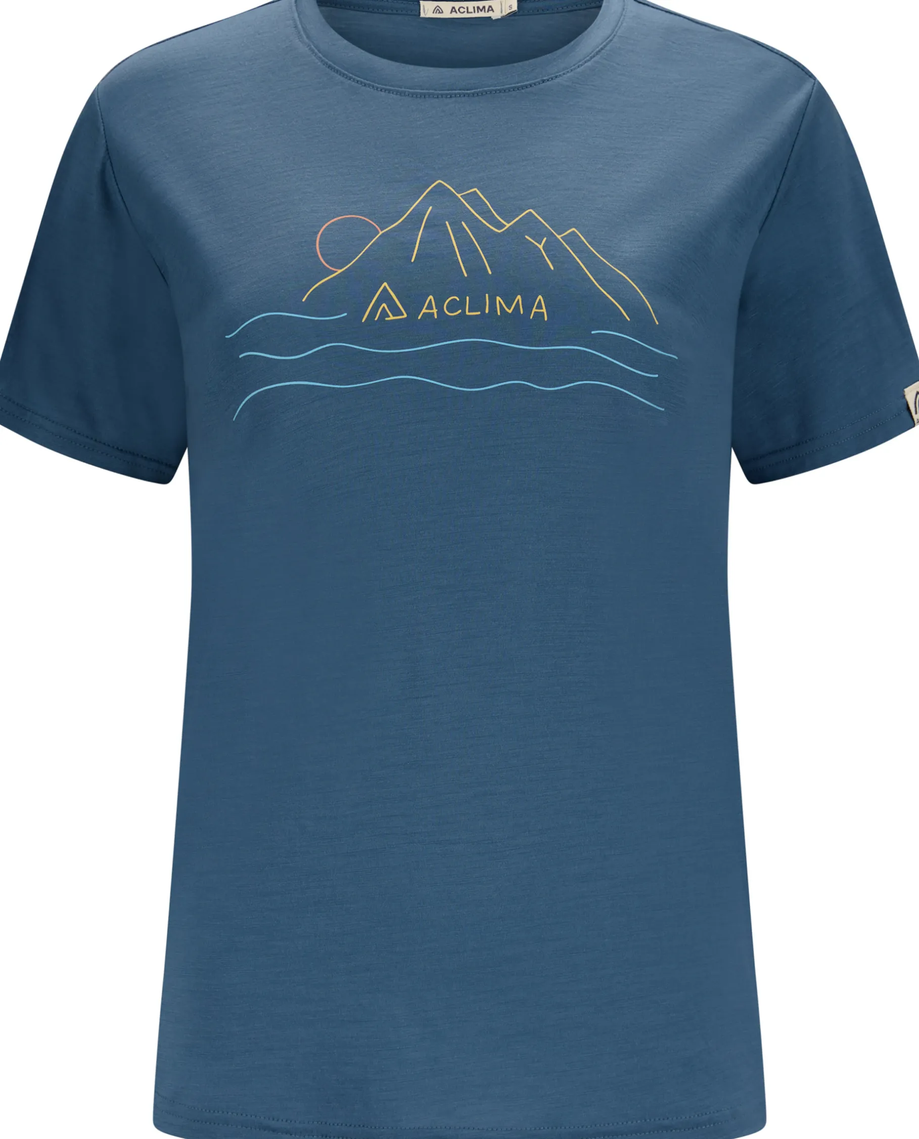 LightWool 140 Tee Sunset Print Dame