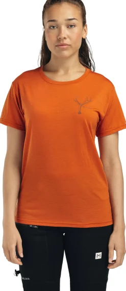 LightWool Tee Antler Print Dame