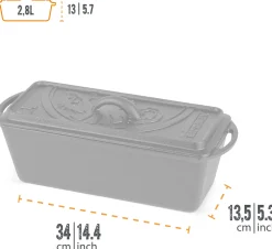 Loaf Pan with Lid K4 Brødform