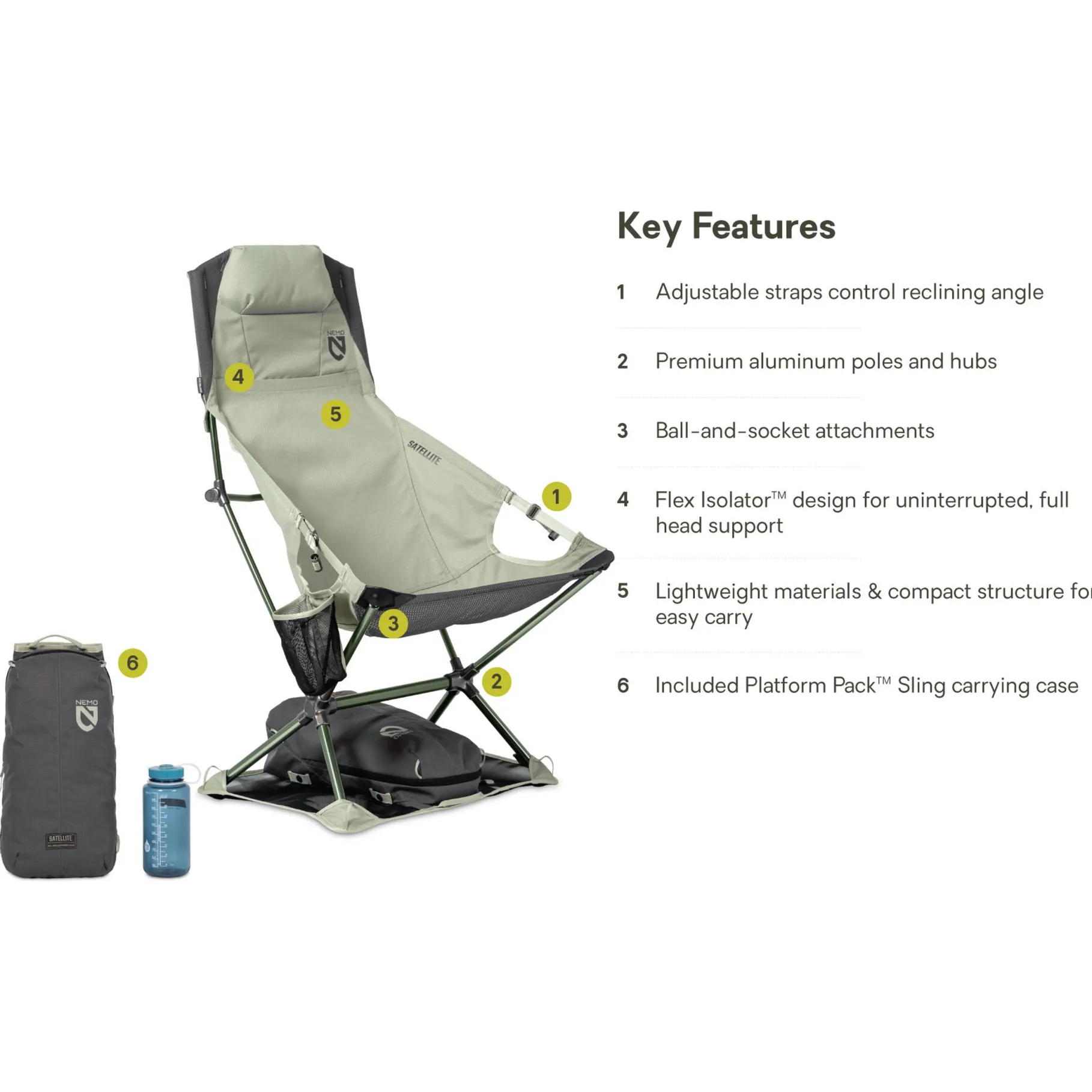 Satellite Reclining Camp Foldestol