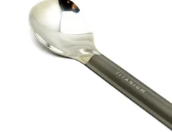 Titanium Long Handle Spoon with Polished Bowl