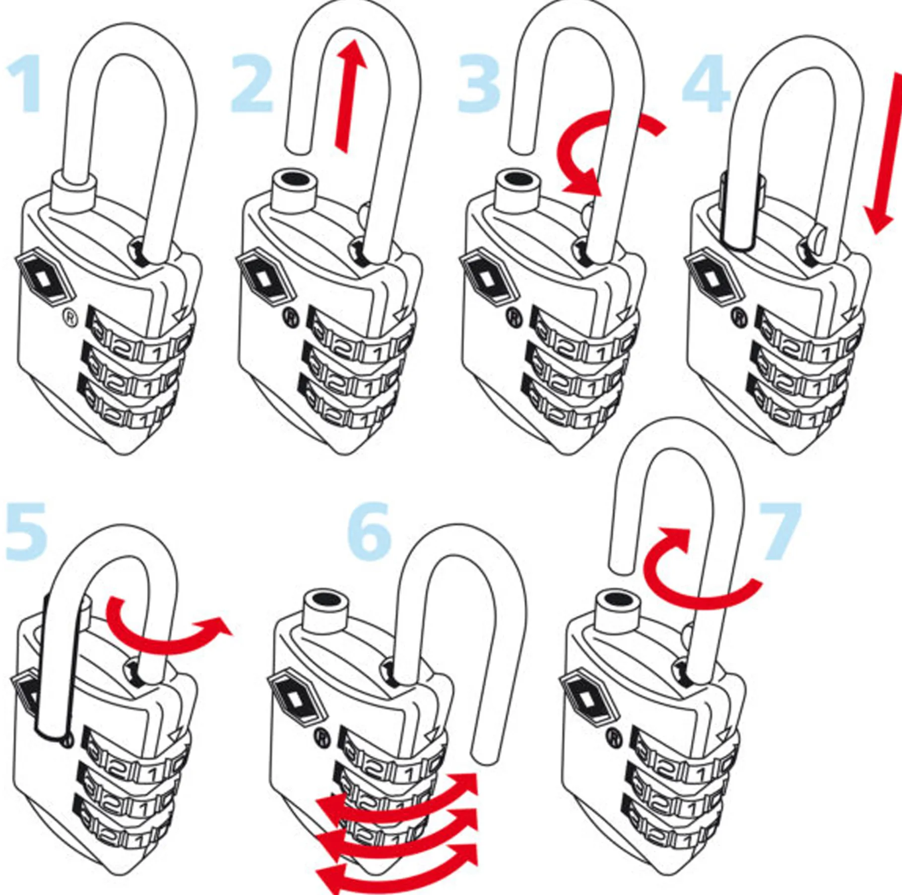 TSA Combination Lock Hængelås
