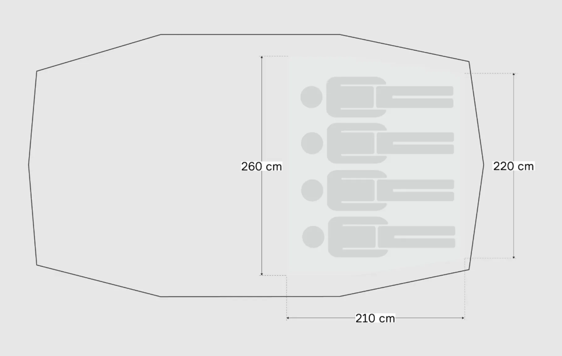 Valhall Inner Tent 4P Basecamp Tunnel