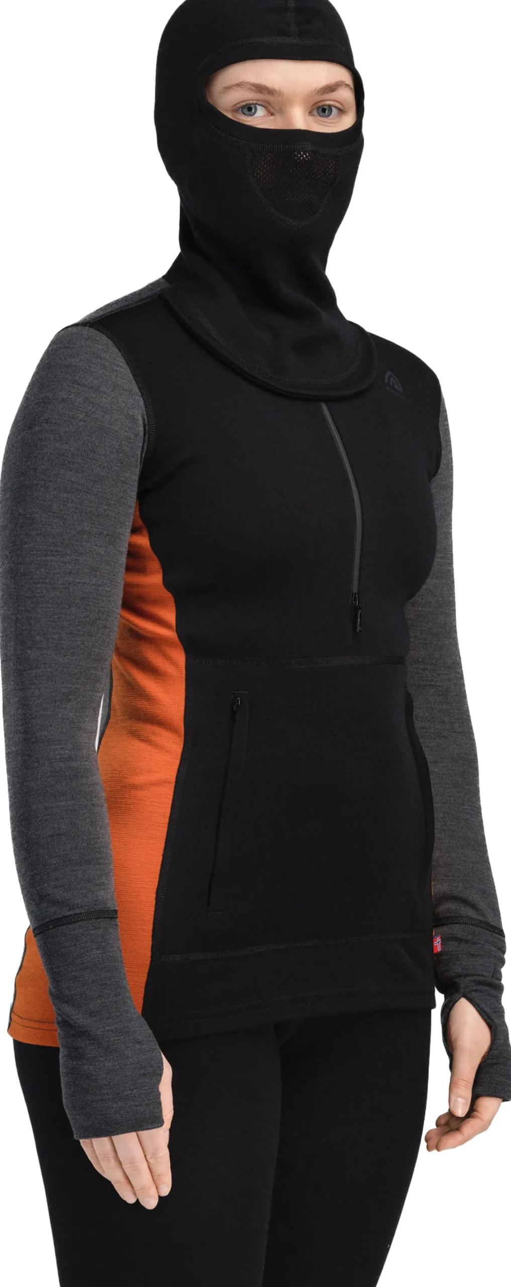 WarmWool Hood Sweater with Zip Dame