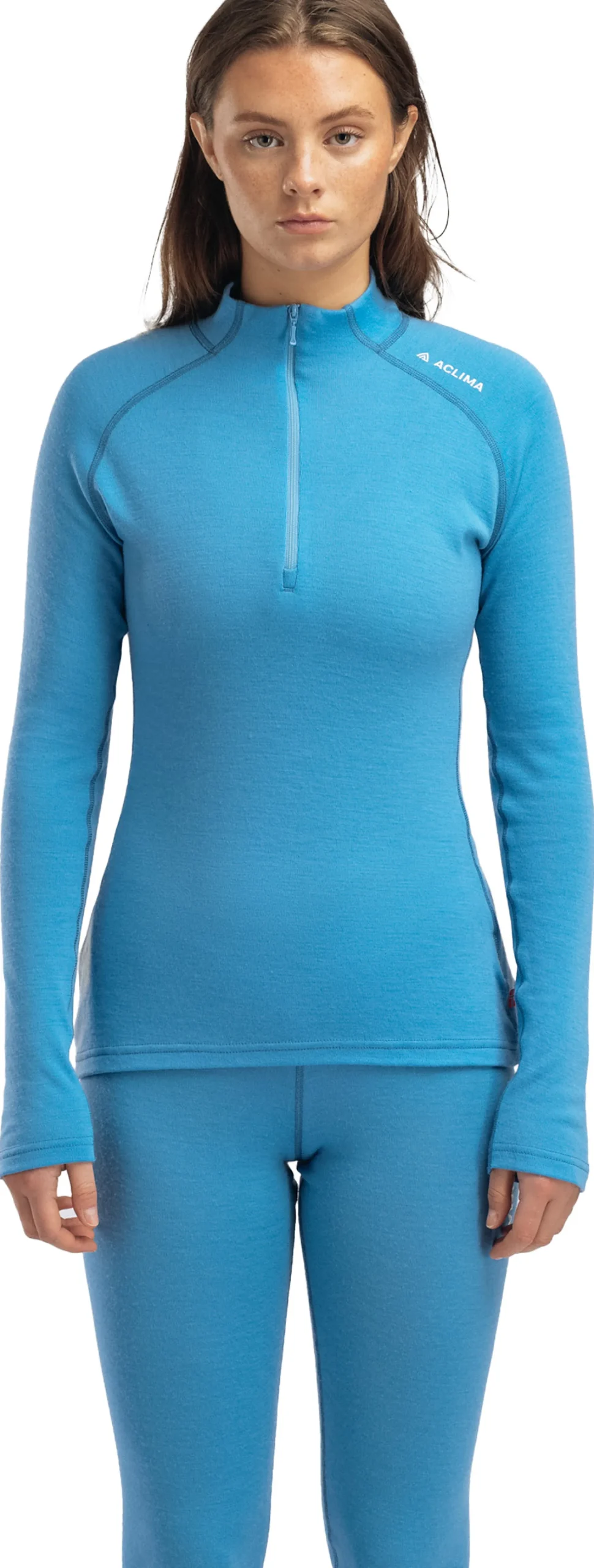 WarmWool Mock Neck with Zip Dame