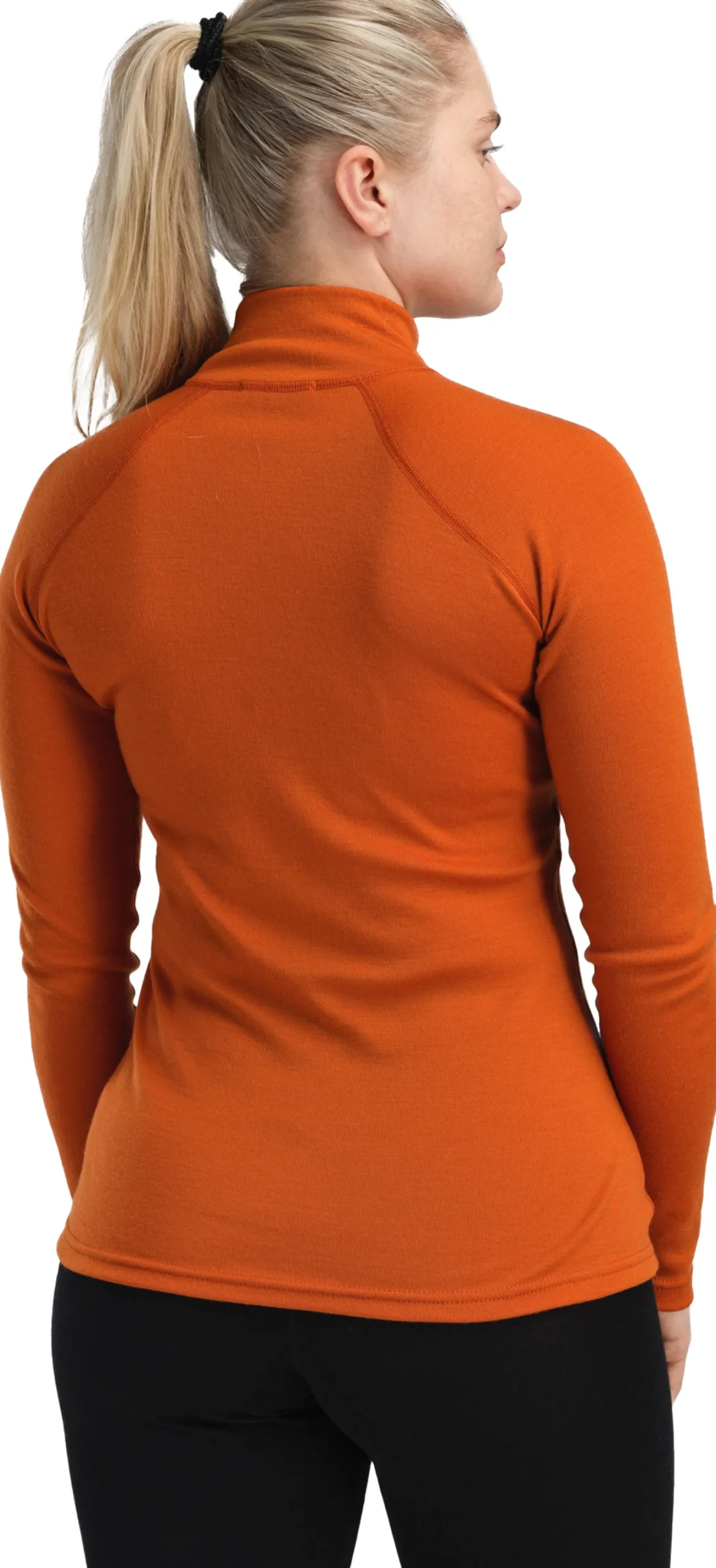 WarmWool Mock Neck with Zip Dame