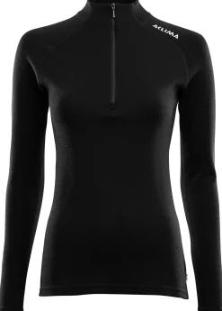 WarmWool Mock Neck with Zip Dame