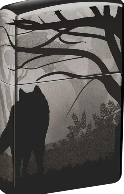 Wolves Design Black Ice Lighter
