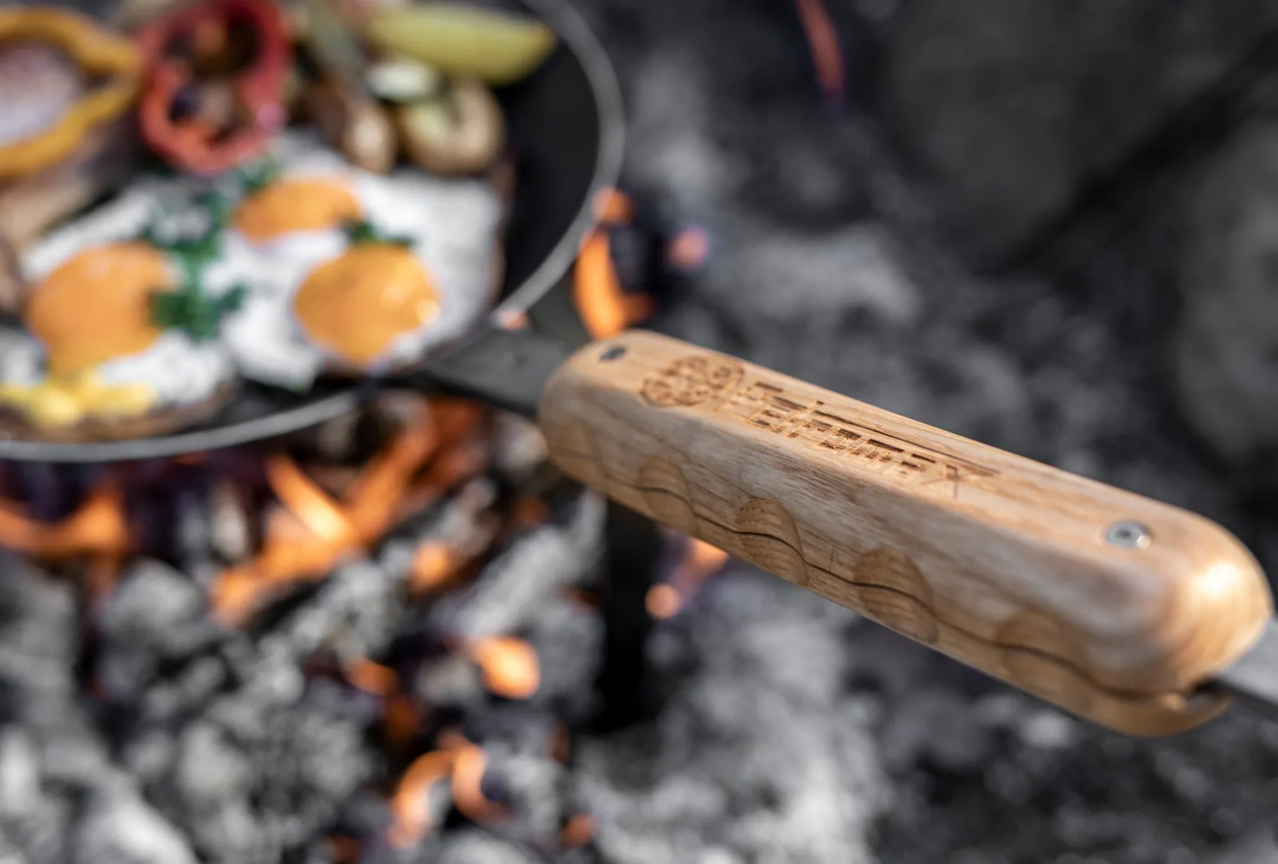 Wooden Handle For Wrought-Iron Pans